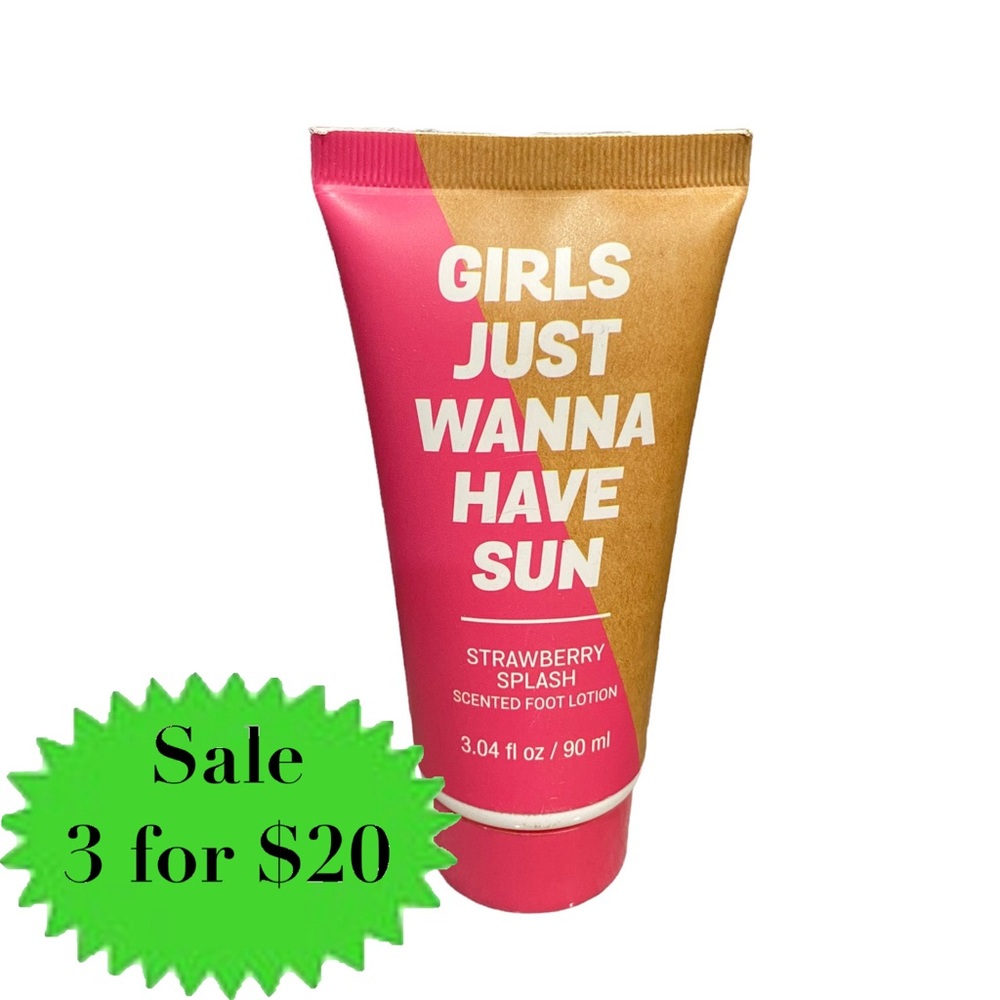 Girls Just Wanna Have Sun Strawberry Splash Scented Foot Lotion moisturizer feet